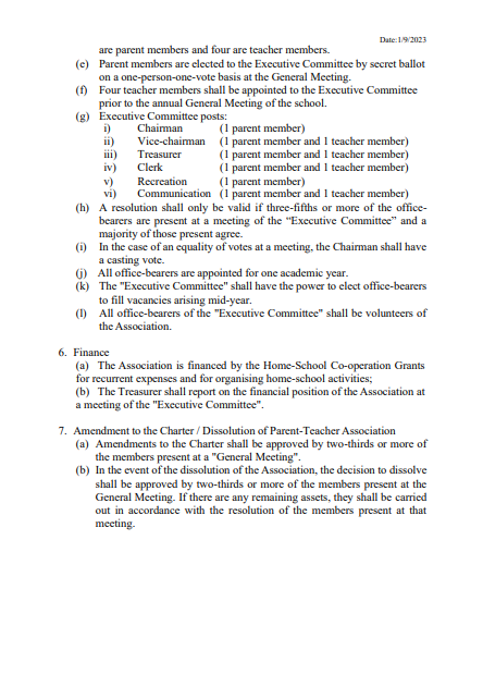 Constitution of Parent-Teacher Association