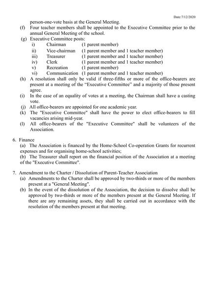 Constitution of Parent-Teacher Association