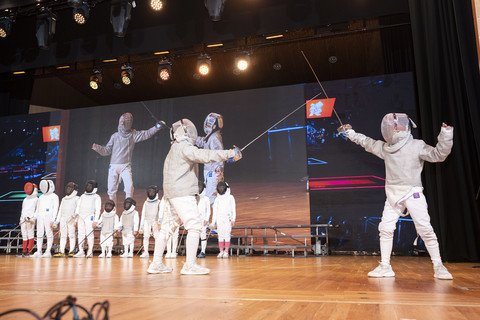 (Chinese only)保良局學生在匯演上精彩演出，包括精彩歌舞表演、聯校樂器演奏、花式跳繩、舞獅等。