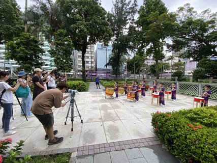 Filming in Sung Wong Toi Garden