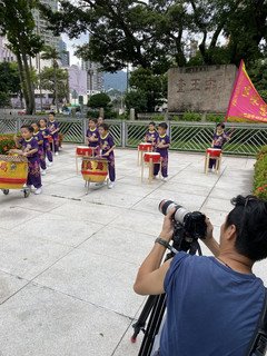 Filming in Sung Wong Toi Garden