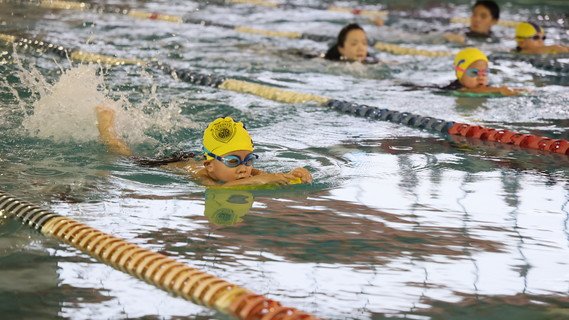 学生代表进行游泳竞技，既可享受游泳运动，亦可透过交流切磋提升技巧。